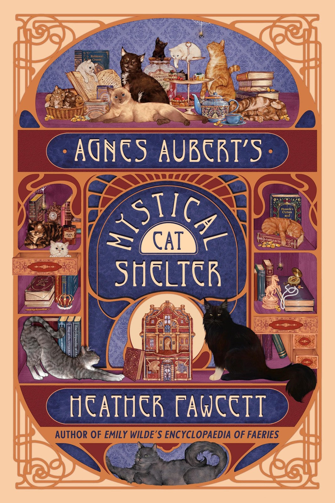 Book cover of Agnes Aubert's Mystical Cat Shelter