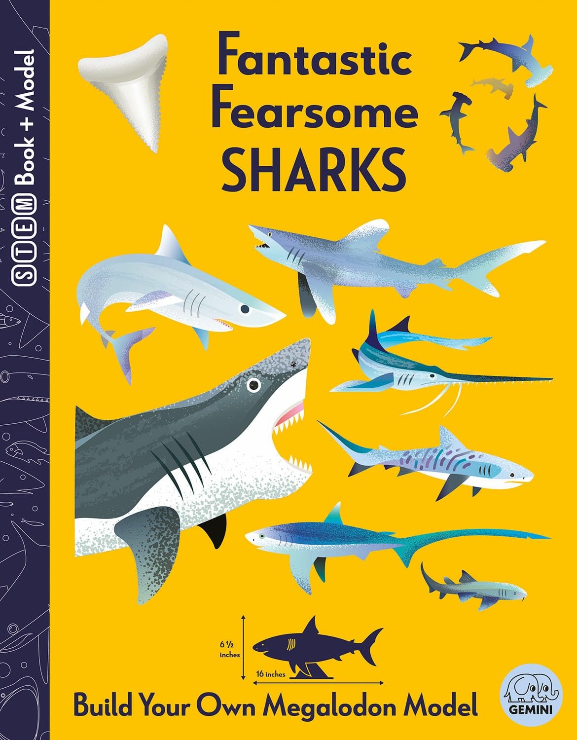Book cover of Fantastic Fearsome Sharks (Ignite STEM Book + Model Kit)